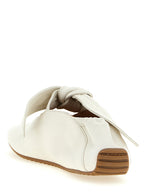 ODISSI White Lamb Leather Ballet Flats