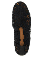 ODISSI Black Polyester Ballet Flats