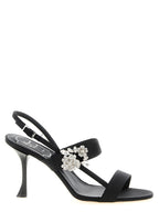 Roger Vivier Black Viscose Stiletto Heel Sandals