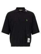 Maison Mihara Yasuhiro Black Cotton Polo Shirt
