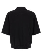 Maison Mihara Yasuhiro Black Cotton Polo Shirt