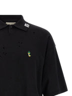 Maison Mihara Yasuhiro Black Cotton Polo Shirt