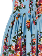 Dolce & Gabbana Blue Cotton Long Dress