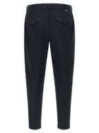 PT Torino Black Linen Casual Pants