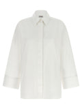Alberto Biani White Cotton Blouse
