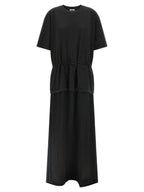 Haikure Black Cotton Long Dress