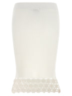 Ganni White Organic Cotton Midi Skirt