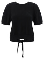 Ganni Black Organic Cotton Cardigan
