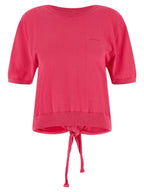 Ganni Fuchsia Organic Cotton Cardigan
