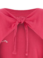 Ganni Fuchsia Organic Cotton Cardigan