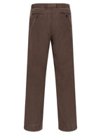 CELLAR DOOR Brown Cotton Casual Pants