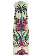 F.R.S. - FOR RESTLESS SLEEPERS Multicolor Silk Long Dress