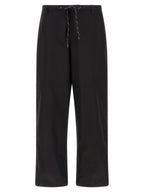 Black Cotton Chino Pants