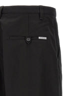 Black Cotton Chino Pants