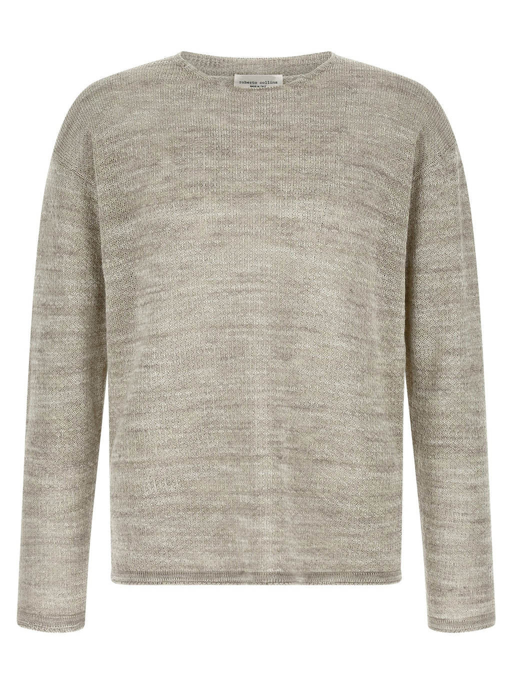 Graue Baumwollstrickjacke