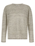 Graue Baumwollstrickjacke