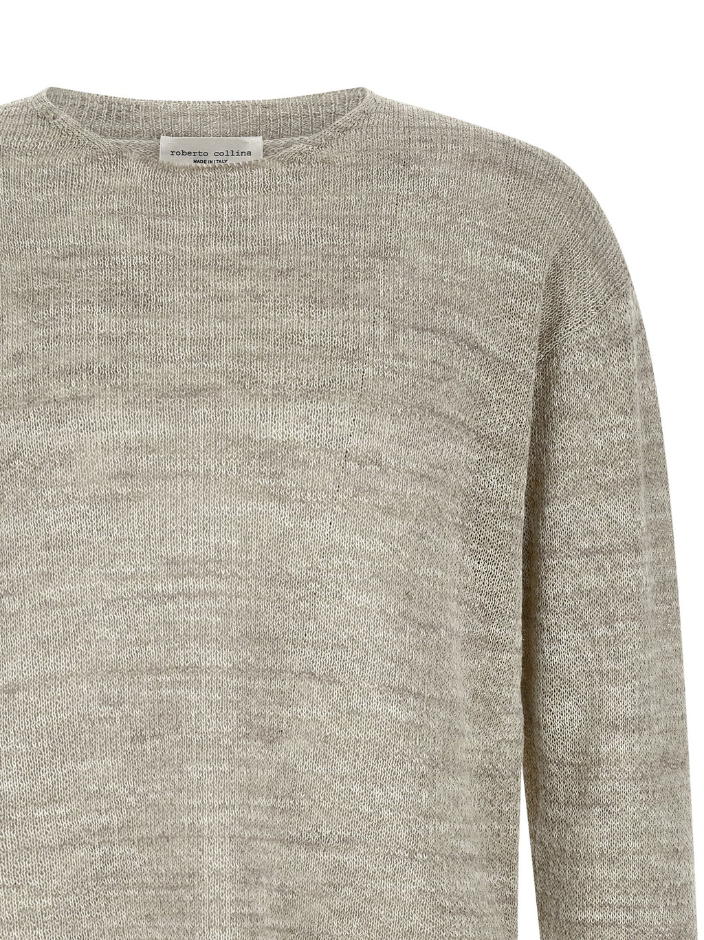 Graue Baumwollstrickjacke