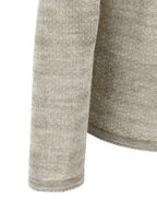 Graue Baumwollstrickjacke