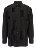 Schwarze Baumwollbluse