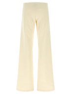 White Cotton Flared Pants