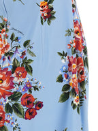 Dolce & Gabbana Blue Silk Midi Dress