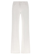 L'Agence White Cotton Straight-Leg Jeans
