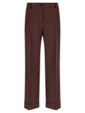 Alberto Biani Brown Viscose Casual Pants
