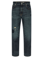 Namacheko Blue Cotton Straight-Leg Jeans