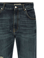 Namacheko Blue Cotton Straight-Leg Jeans
