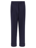 Alberto Biani Blue Cotton Pants