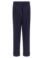 Alberto Biani Blue Cotton Pants