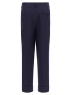 Alberto Biani Blue Cotton Pants