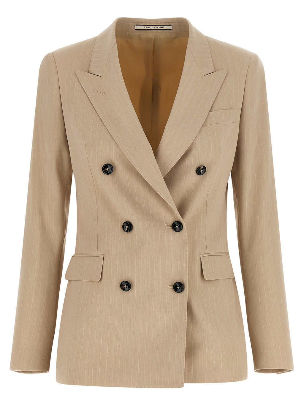 Beige Polyester Blazer
