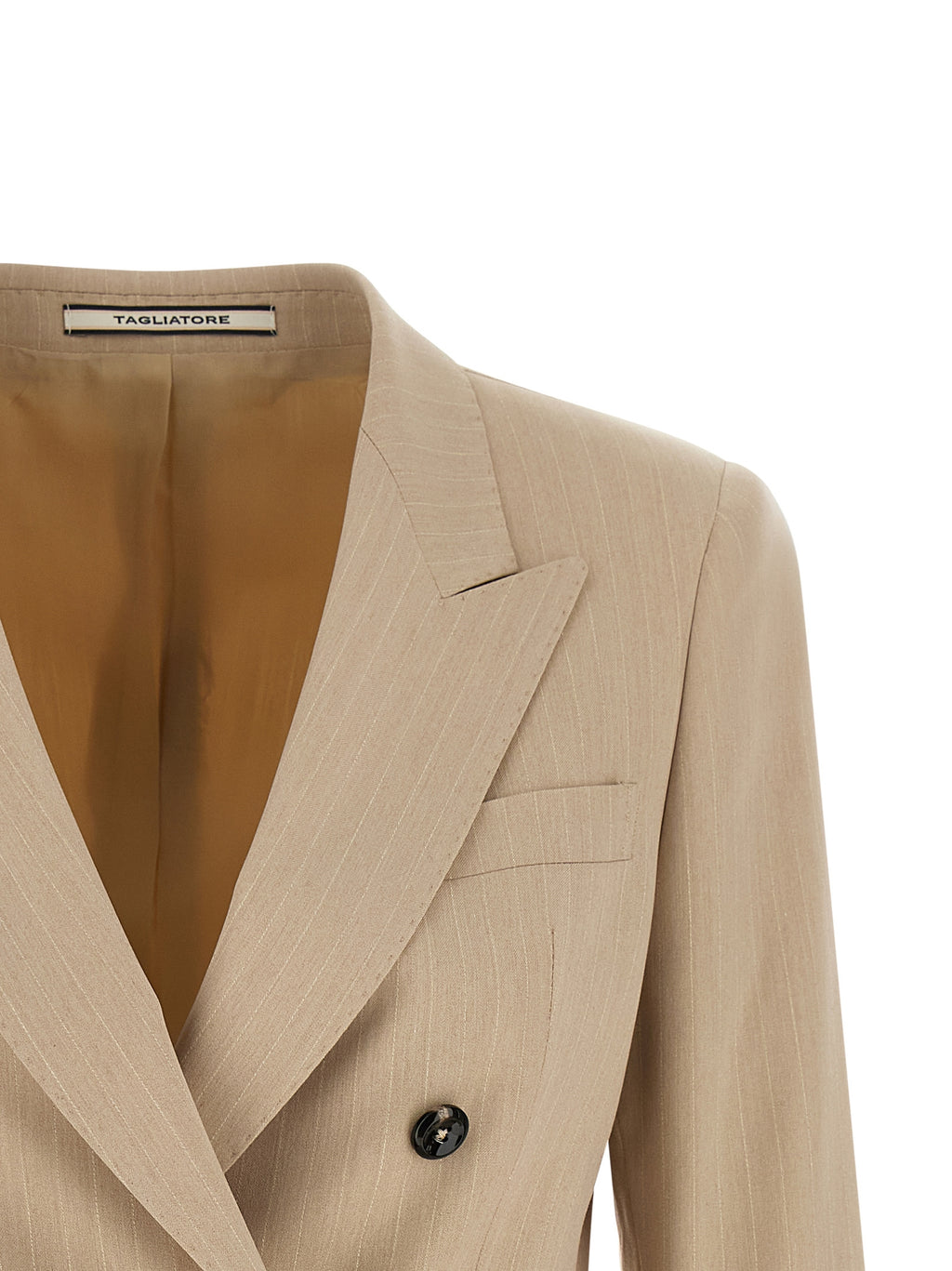 Beige Polyester Blazer