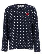Comme Des Garçons Play Blue Cotton Long Sleeve T-Shirt