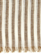 Brunello Cucinelli Brown Linen Scarf