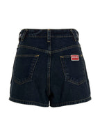 Blue Cotton Bermuda Shorts