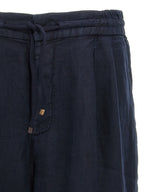 Brunello Cucinelli Blue Linen Bermuda Shorts