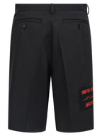 Undercover Black Polyester Bermuda Shorts