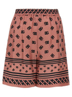 Dolce & Gabbana Multicolor Silk Bermuda Shorts