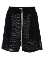 Rick Owens Black Cotton Bermuda Shorts