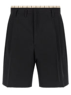Maison Margiela Black Wool Bermuda Shorts