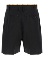 Maison Margiela Black Wool Bermuda Shorts