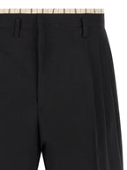 Maison Margiela Black Wool Bermuda Shorts