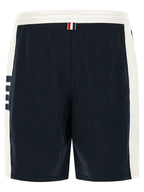 Thom Browne Blue Cotton Bermuda Shorts