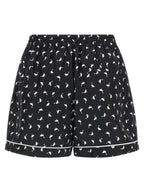 Moschino Bicolor Silk Bermuda Shorts