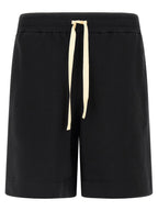 Jil Sander Black Cotton Bermuda Shorts