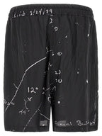 Rick Owens Bicolor Viscose Bermuda Shorts