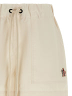 White Polyester Bermuda Shorts