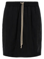 Rick Owens Black Cotton Bermuda Shorts